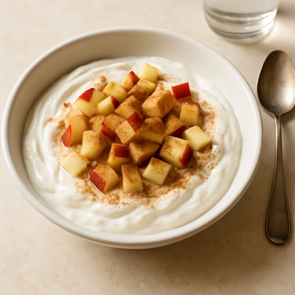Kwark met appel en kaneel